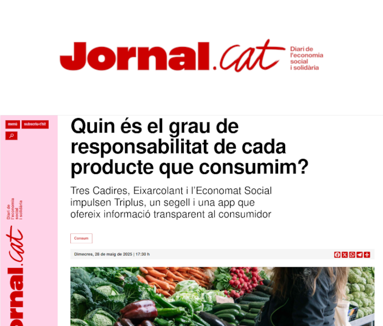 Captura de la publicació a Jornal.cat